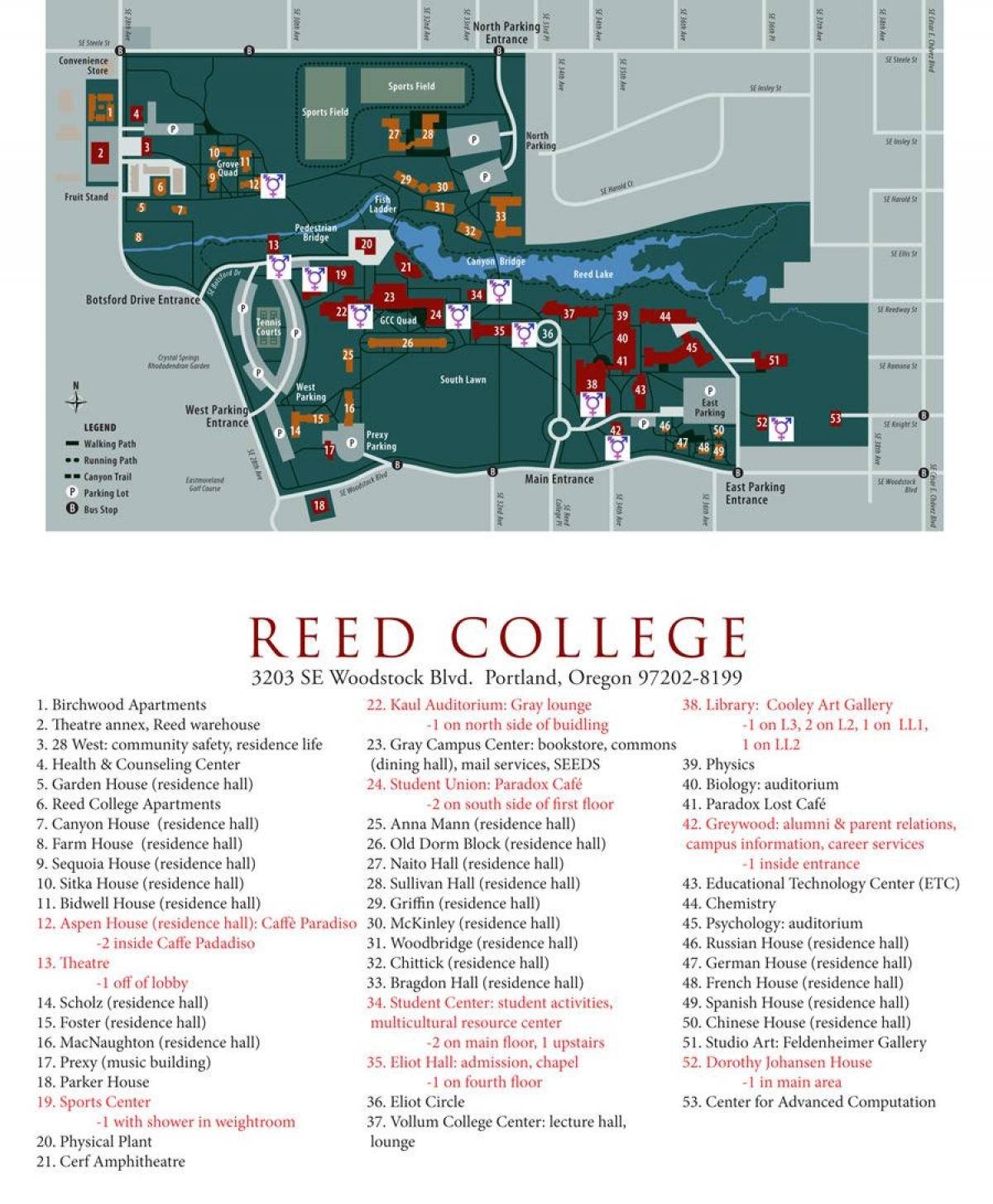 peta dari reed College