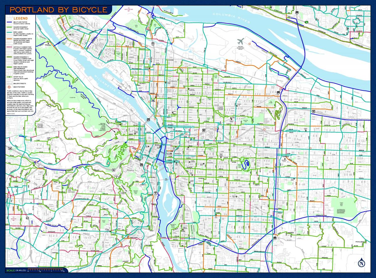 peta dari Portland sepeda