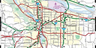 Peta dari Portland atau daerah