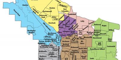Peta dari Portland kabupaten