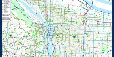 Peta dari Portland sepeda